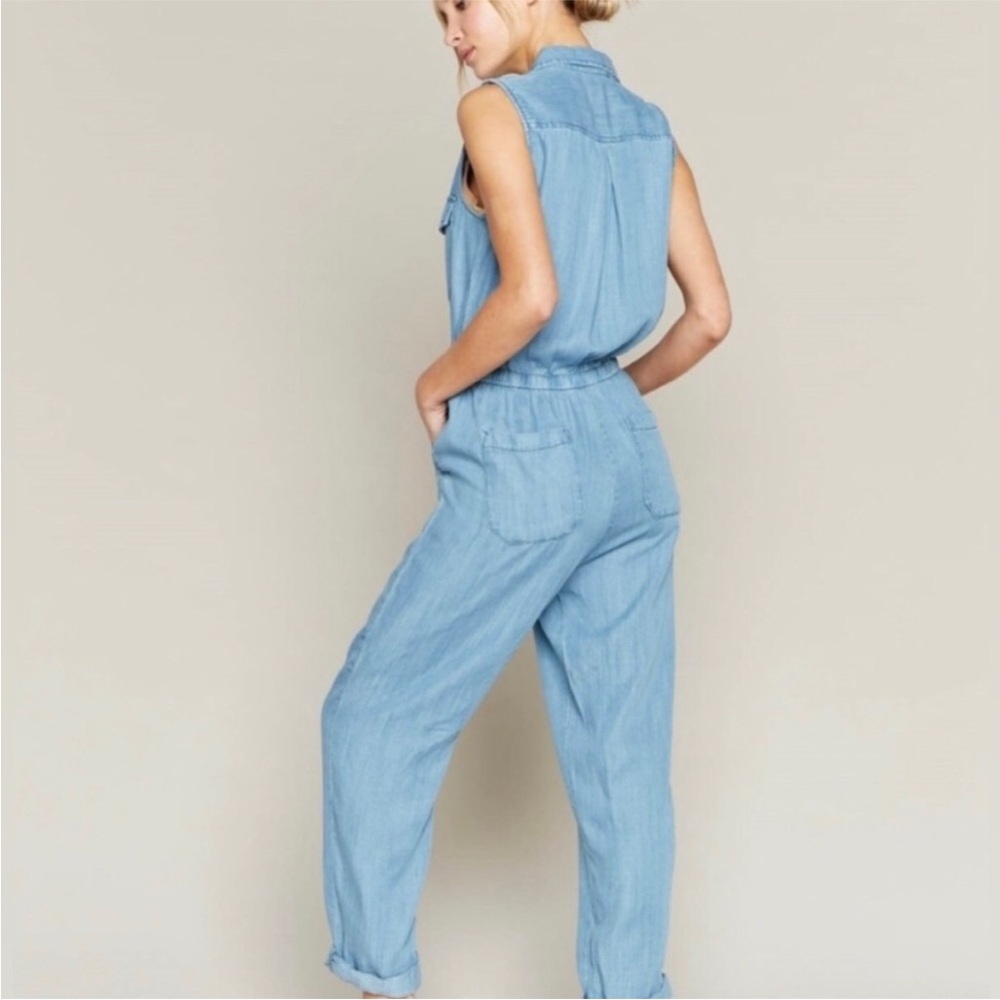 NWT | Thread & Supply Chambray Denim Blue Sleeveless Jumpsuit | Women’s Medium